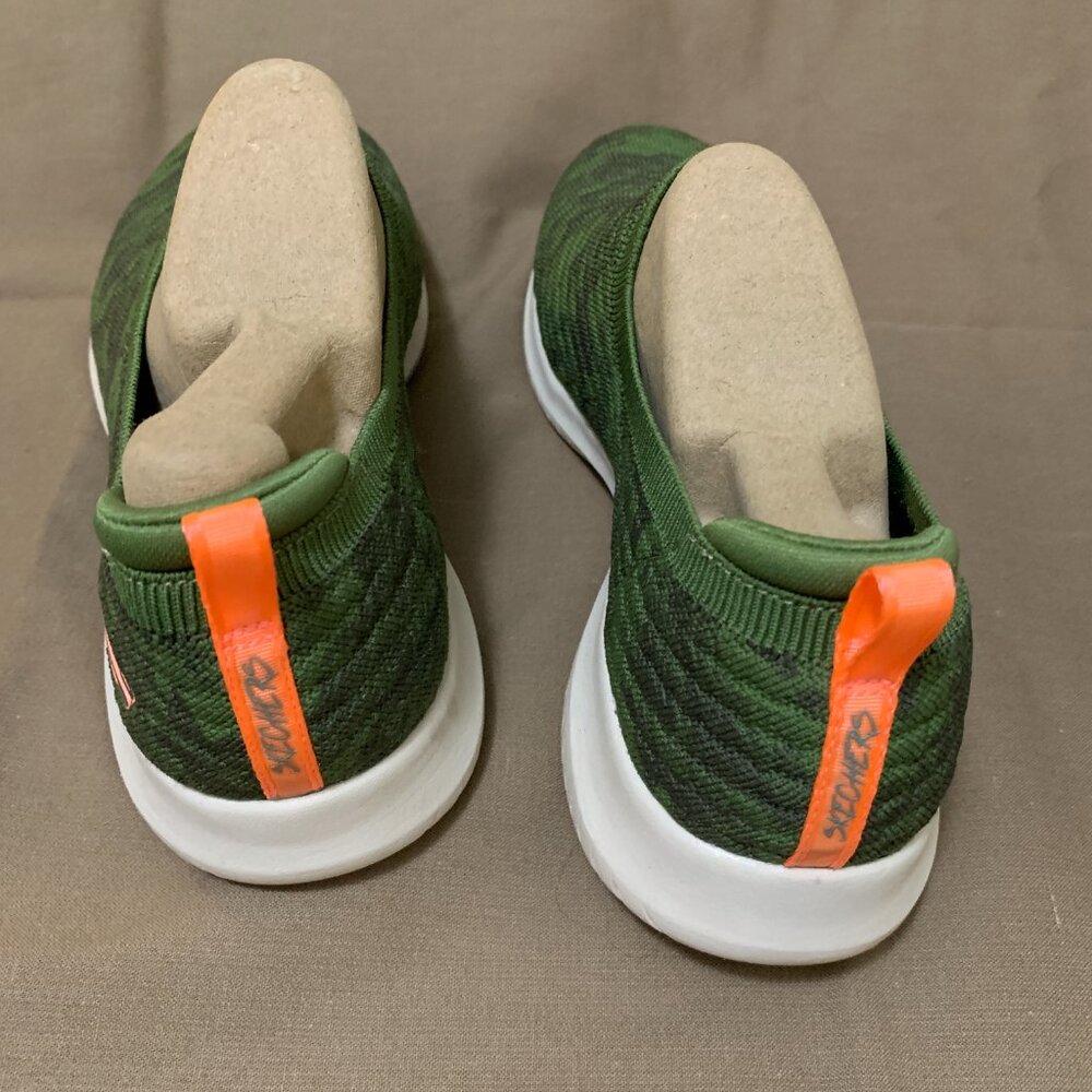 Skechers Memory Foam Sky's the Limit Olive/Orange Women's size 8.5 sneakers - Picture 2 of 6